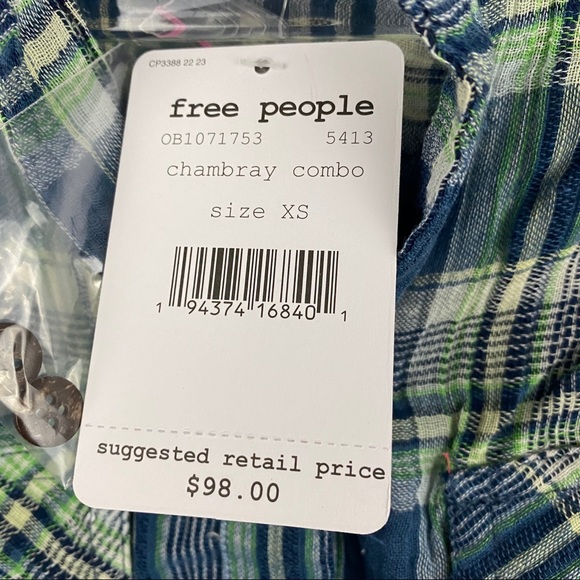 Free People • First Bloom Plaid Top - Picture 9 of 10